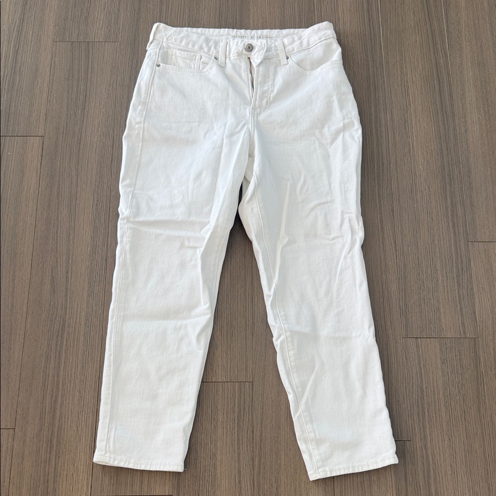Old Navy Cream High-Rise Jeans